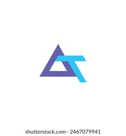 TA, AT letter logo Vector icon design template 4