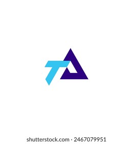 TA, AT letter logo Vector icon design template 6