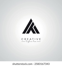 AT TA Letter Modern Artistic Alphabet Logo Design. Initial Based Vector Template.