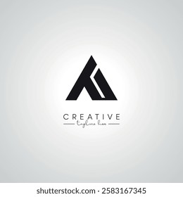 AT TA Letter Modern Artistic Alphabet Logo Design. Initial Based Vector Template.
