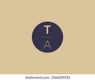 TA letter modern elegant logo design vector images