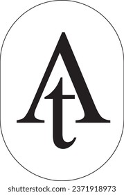 tA letter modern logo Design