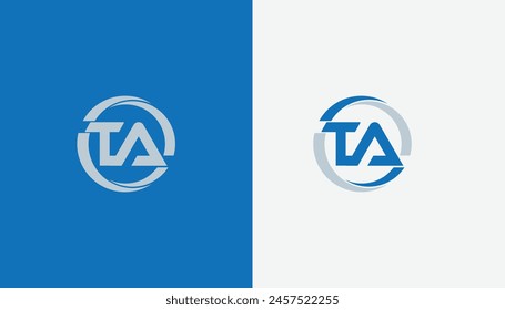 ta letter personal logo design  business logo template
