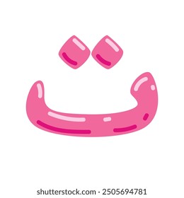 Ta letter vector illustration, hijaiyah letter of arabic alphabet, letter ta clip art in cute colorful cartoon style, isolated on white background
