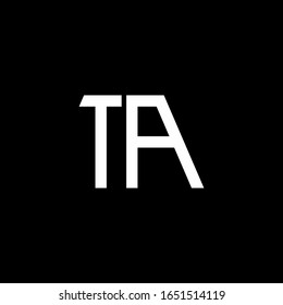 TA logo abstract monogram isolated on black background