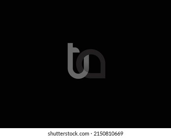 TA, AT logo design. Initial TA,AT letter logo design