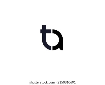 TA, AT logo design. Initial TA,AT letter logo design