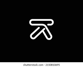TA, AT Logo Design. Initiales Logo-Design für TA,AT-Buchstaben