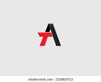 TA, AT logo design. Initial TA,AT letter logo design