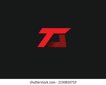 Ta Logo Design Initial Taat Letter Stock Vector (Royalty Free ...