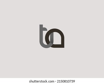 TA, AT logo design. Initial TA,AT letter logo design