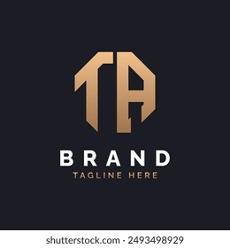 TA Logo Design. Modern, Minimal, Elegant and Luxury TA Logo. Alphabet Letter TA Logo Design for Brand Corporate Business Identity.