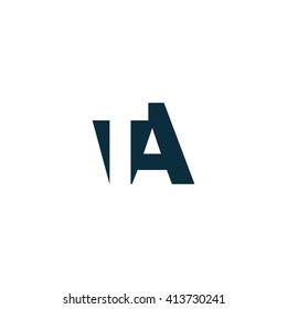 TA Logo. Vector Graphic Branding Letter Element. White Background