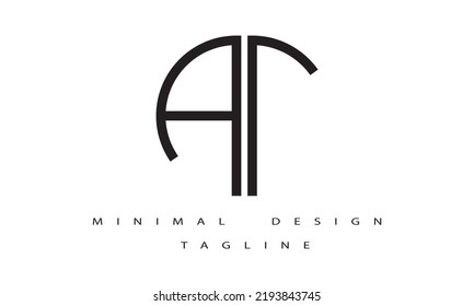 AT or TA Minimal Logo Design
