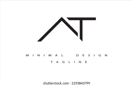 AT or TA Minimal Logo Design