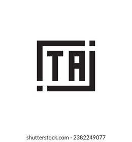 TA minimalist geometric symbol logo in high quality professional design that will print well across any print media