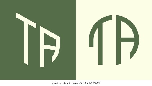 TA modern initial letter logo design vector bundle. It will be suitable for which company or brand name start those initial.