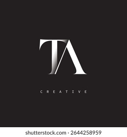 TA Monogram Logo Minimal Elegant Letter mark for Luxury, Fashion   Creative Brands	
