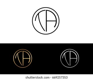 TA round circle shape initial letter logo