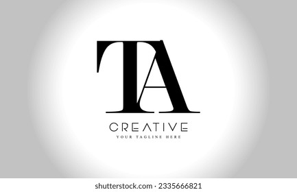 TA T A alphabet company letter logo design vector icon template 