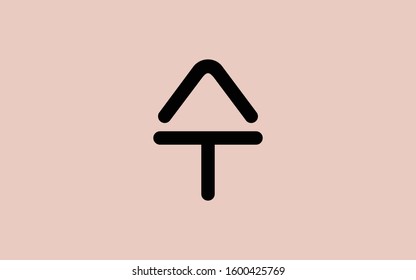 AT or TA and A or T Arrow shape Letter Initial Logo Design Template Vector Illustration