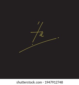 TAa Initial Handschrift kreative Mode elegantes Design Logo Zeichen Symbol Vorlage Vektorsymbol