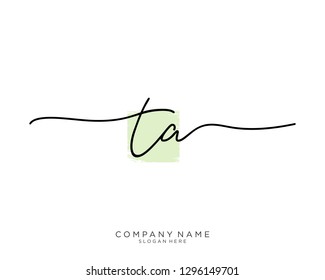 TA T A Initial handwriting logo template