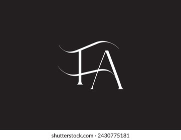 TA T A Purple Letter Logo Design 