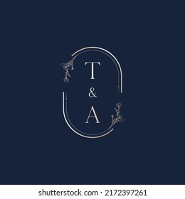 TA wedding initial logo letters in high quality professional design that will print well across any print media