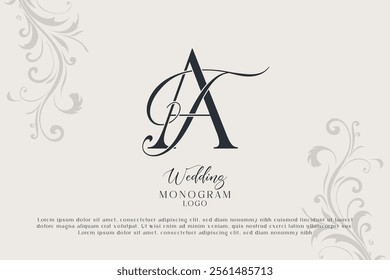 AT TA wedding monogram logo