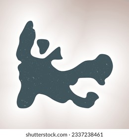 TAAF shape on gradient background. Country map with scratch texture. TAAF vibrant poster. Awesome vector illustration.