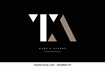 TA,AT,T,A  Abstract Letters Logo Monogram