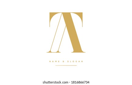 TA,AT,T,A  Abstract Letters Logo Monogram