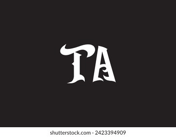 TA,AT,T,A Abstract Letters Logo Monogram