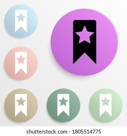 tab badge color set. Simple glyph, flat vector of web icons for ui and ux, website or mobile application