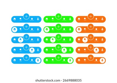 Tab bar, navigation bar set, app design, UI design, applicaiton icons.
