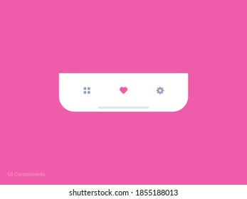 tab bar rounded glyph menu like setting