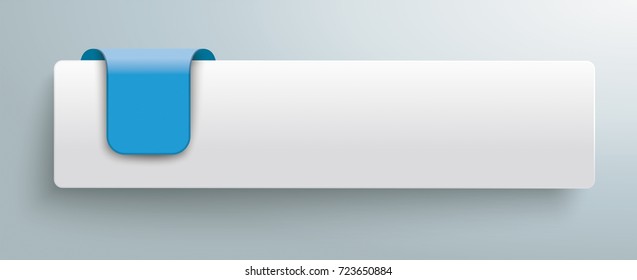 Tab with blue marker on the gray background. Eps 10 vector file.