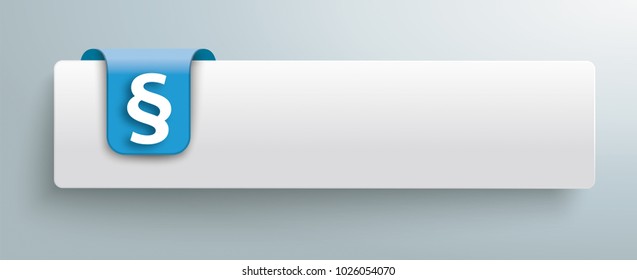 Tab with blue marker and white paragraph on the gray background. Eps 10 vector file.