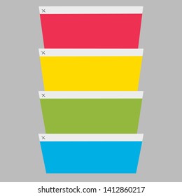 tab browser vector banner on gray background