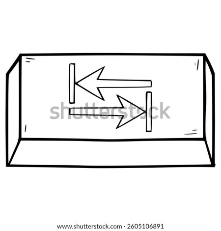 tab button illustration hand drawn outline vector