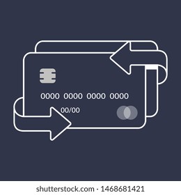 Tab card or payment, card settlement - Vector