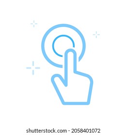 tab here linear icon. editable vector eps10