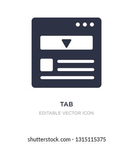 tab icon on white background. Simple element illustration from Web concept. tab icon symbol design.