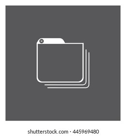 Tab icon, vector