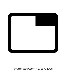 Tab icon vector illustration flat style isolated on white background.
