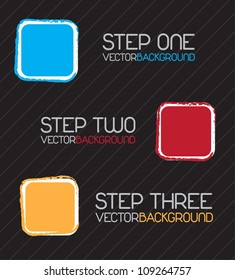 tab indicating the steps vector illustration