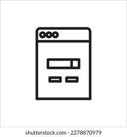 icono de vector de línea de tabulación nuevo