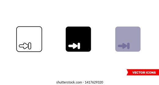 Tab mac icon of 3 types: color, black and white, outline. Isolated vector sign symbol.