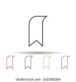 tab multi color style icon. Simple thin line, outline vector of web icons for ui and ux, website or mobile application